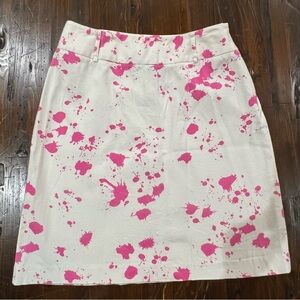 Elements G Pink and White Splatter Skirt in excellent condition no flaws size 6